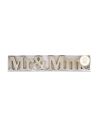 Mot à Poser 3D en Bois "Mr & Mme" - Dimensions : 38 x 6,5 x 1,2 cm - 3 Déclinaisons Proposées