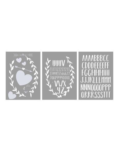 Kit de Stickers de Vitre Voiture Prénoms Mariés