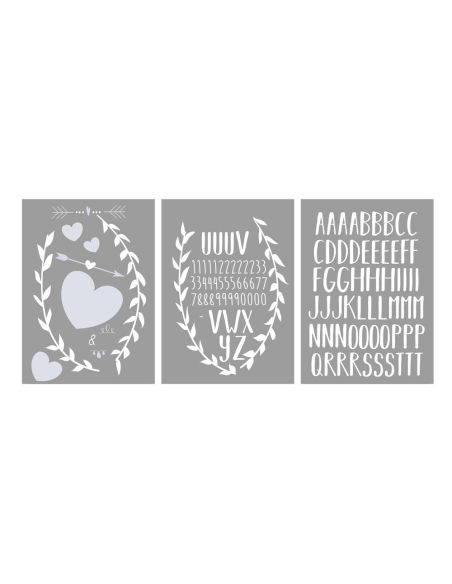 Kit de Stickers de Vitre Voiture Prénoms Mariés