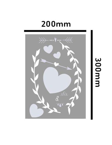 Kit de Stickers de Vitre Voiture Prénoms Mariés