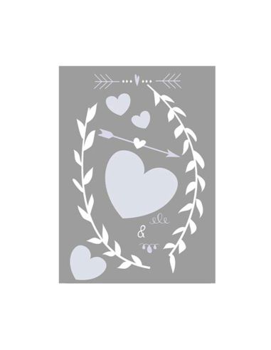 Kit de Stickers de Vitre Voiture Prénoms Mariés