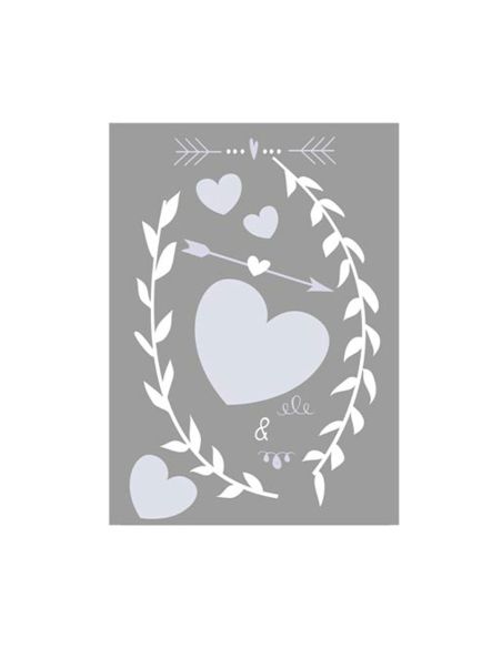 Kit de Stickers de Vitre Voiture Prénoms Mariés