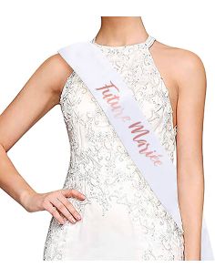 Écharpe "Future Mariée" - Dimensions 100 x 13 cm