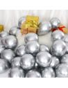 Sachet de 25 Ballons Argentés - Dimensions : 30 x 30 cm