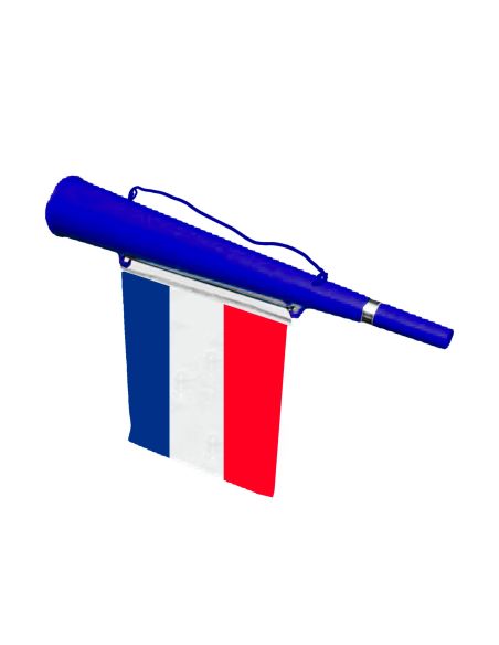 Vuvuzela avec Drapeau de la France - Dimensions : 36 x 5,5 cm