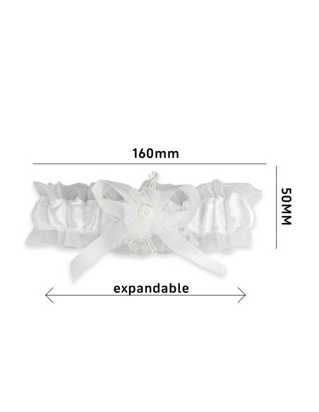 Jarretière de Mariée Blanche - Taille unique