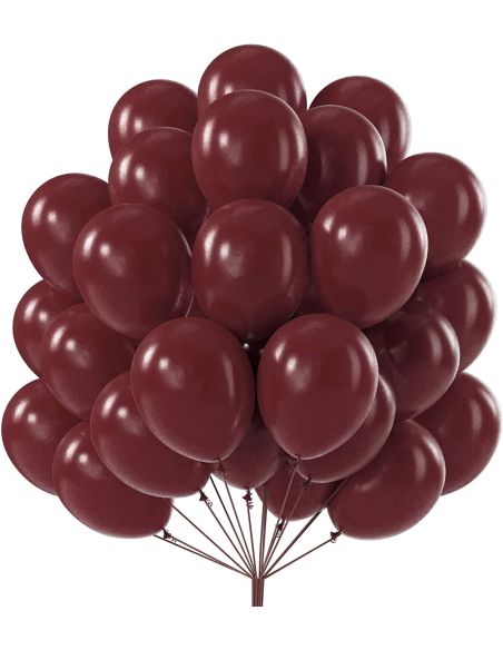 Sachet de 20 Ballons Rouge Foncé - Dimensions : 30 x 30 cm