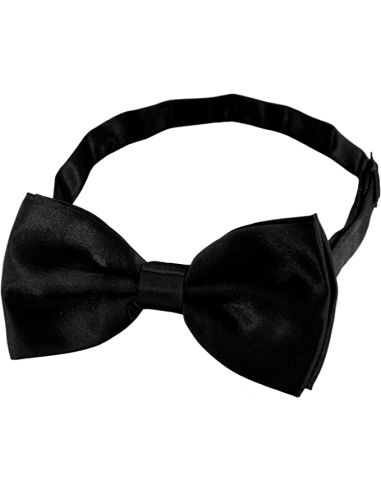 Nœud Papillon Noir Enfant et Adolescent - Dimensions : 10,5 x 6,5 cm