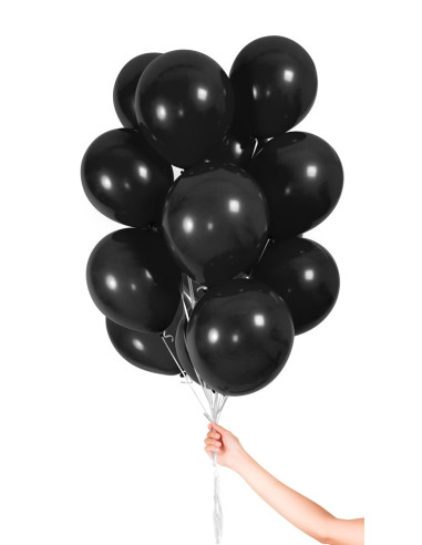 Sachet de 20 Ballons Noirs - Dimensions : 30 x 30 cm