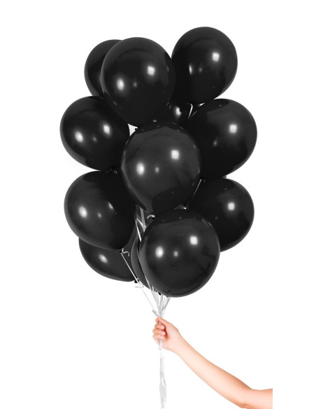 Sachet de 20 Ballons Noirs - Dimensions : 30 x 30 cm