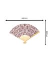 Eventail Patio en Bambou Motif Mandala - Dimensions : 44 x 25 cm