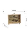Urne "Message et Souvenir" en bois et Verre Doré Pailleté - Dimensions : 35 x 7,5 x 30 cm
