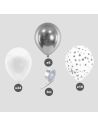 Kit Arche Ballons Blancs & Argents - Dimension : 3 mètres