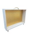 Urne "Elegance" en bois et Verre Doré Pailleté - Dimensions : 35 x 7,5 x 30 cm