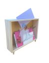 Urne "Merci avec Couple" en bois et Verre Doré Pailleté - Dimensions : 35 x 7,5 x 30 cm