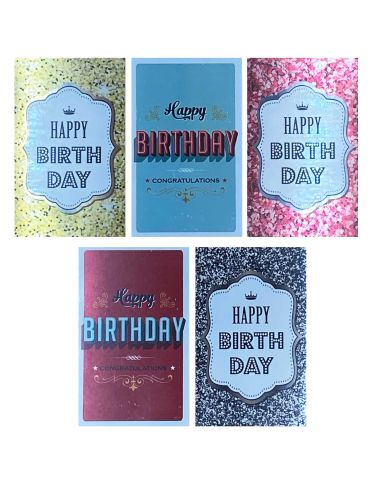 Lot de 5 Étiquettes pour Bouteilles Thème "Party" / Dimensions : 13 x 8 cm
