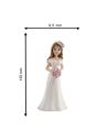 Figurine Couple Jeunes Mariés Homme et Femme en Résine - Dimensions : 12 x 7,4 cm 