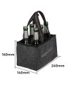 Sac à Main pour 6 Bouteilles de Bière Brodé "MÄNNERHANDTASCHE" / Dimensions : 24 x 14 x 16 cm