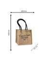 Mini Sac en Jute Imprimé "S" comme Super MAMAN" - Dimensions : 20 x 20,5 cm