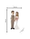 Figurine Couple jeunes Mariés Homme et Femme en Résine - Dimensions : 15 x 7,5 cm