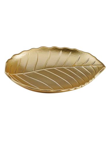Assiette Feuille d'Or - Dimensions : 24 x 18 cm