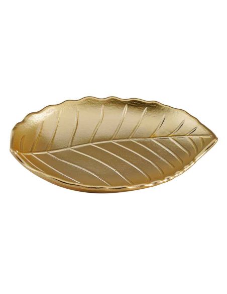 Assiette Feuille d'Or - Dimensions : 24 x 18 cm