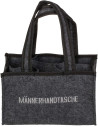Sac à Main pour 6 Bouteilles de Bière Brodé "MÄNNERHANDTASCHE" / Dimensions : 24 x 14 x 16 cm