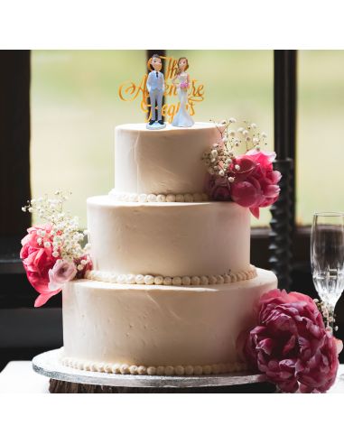 Figurine Couple Jeunes Mariés Homme et Femme en Résine - Dimensions 12 x 7,4 cm