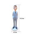 Figurine Couple Jeunes Mariés Homme et Femme en Résine - Dimensions 12 x 7,4 cm