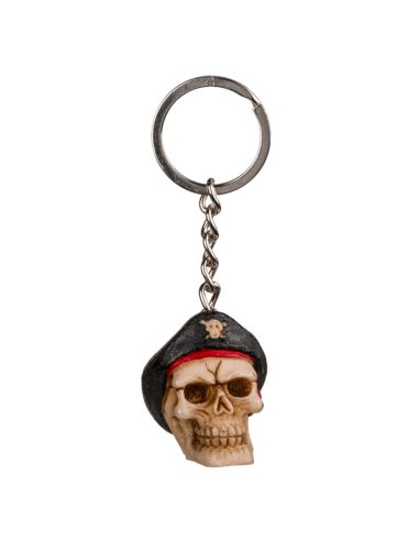 Gadget Fantaisie / Porte-clé Tête de Mort en Polyresine et Métal