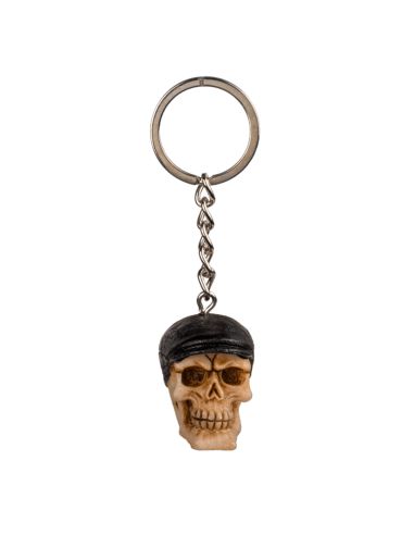 Gadget Fantaisie / Porte-clé Tête de Mort en Polyresine et Métal