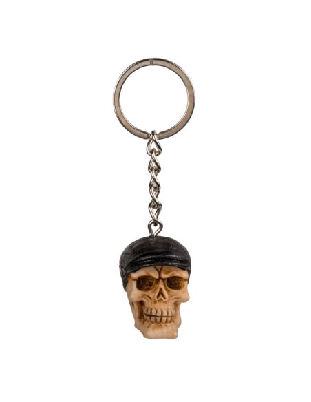 Gadget Fantaisie / Porte-clé Tête de Mort en Polyresine et Métal
