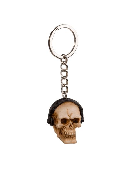 Gadget Fantaisie / Porte-clé Tête de Mort en Polyresine et Métal
