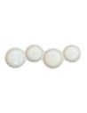 Plat de 4 Bols Blancs soudés en Céramique - Dimensions : 29 x 10 cm