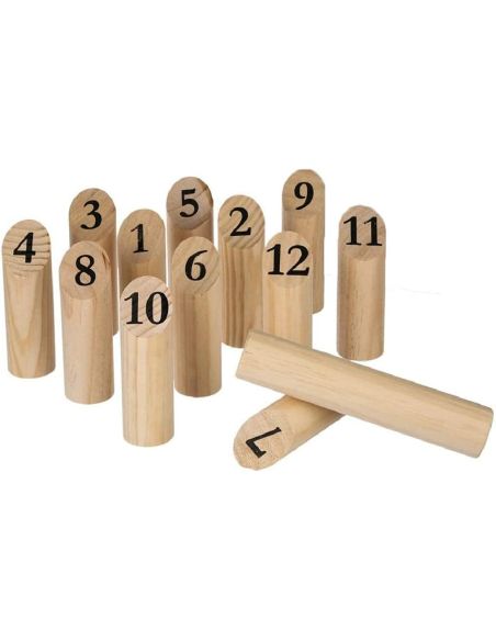 Jeu De Quilles Nordique en Bois  Mölkky / Dimensions : 14,5 x 4,5 cm