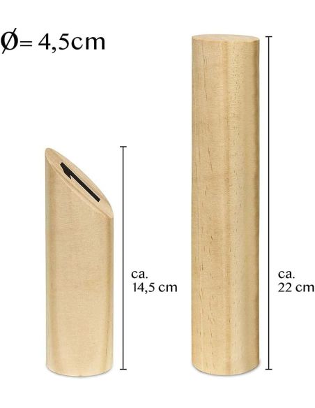 Jeu De Quilles Nordique en Bois  Mölkky / Dimensions : 14,5 x 4,5 cm