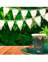Guirlande de 10 Fanions "Joyeuse Retraite" Tropical - Dimensions : 300 x 21 cm.