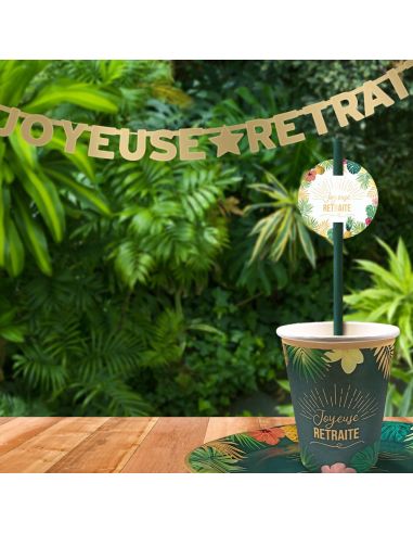 Guirlande "Joyeuse Retraite" - Dimensions : 300 x 15,7 cm