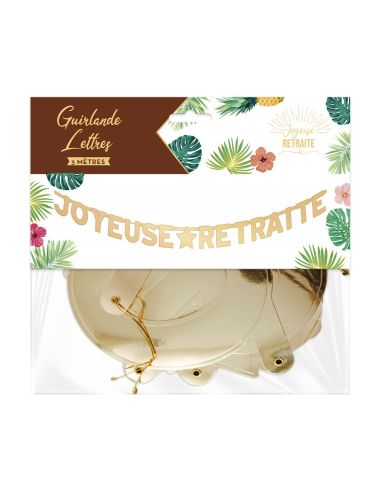 Guirlande "Joyeuse Retraite" - Dimensions : 300 x 15,7 cm