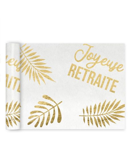 Chemin de table "Joyeuse Retraite" - Dimensions : 400 x 28 cm