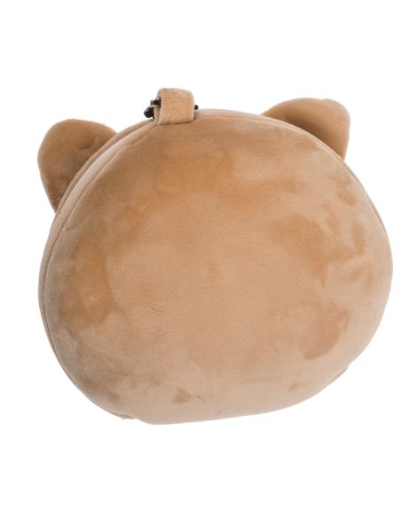 Coussin de Voyage Tête de Shiba Inu en Peluche avec Masque de Nuit / Dimensions 15 x 10 x 15 cm
