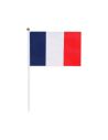 Lot de 6 Drapeaux Tricolores Bleu, Blanc, Rouge - Dimensions : 30 x 16 cm