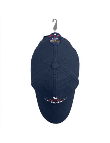 Casquette Bleu Marine Brodée "ALLEZ LA FRANCE" - Taille Réglable