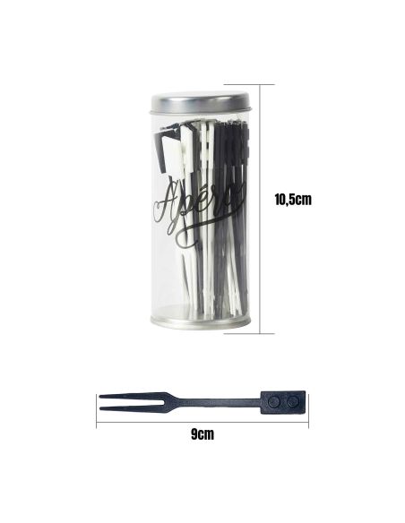 Lot de 36 Pics Apéro Réutilisables / Matière : Plastique Haute Résistance