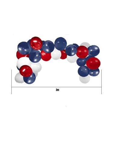 Kit Arche à Ballons Tricolore - Dimension : 3 Mètres