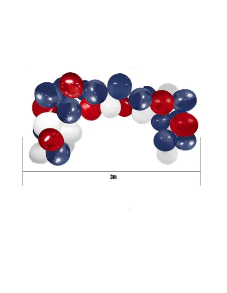 Kit Arche à Ballons Tricolore - Dimension : 3 Mètres