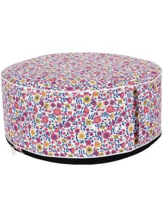Accessoires de Plage / Pouf Gonflable Rond Liberty Rose / Dimensions : ⌀56 x 25 cm