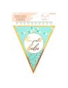 Guirlande 10 Fanion Baby Shower "Mon petit bébé" Bleu