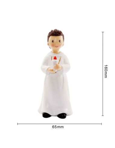 Figurine Jeune Communiant en Résine - Hauteur : 16 cm
