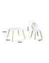 Meuble pour enfant / Table + 2 Chaises Licorne en Bois